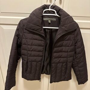 Kenneth Cole Reaction Brown Puffer Jacket with Quilted Design